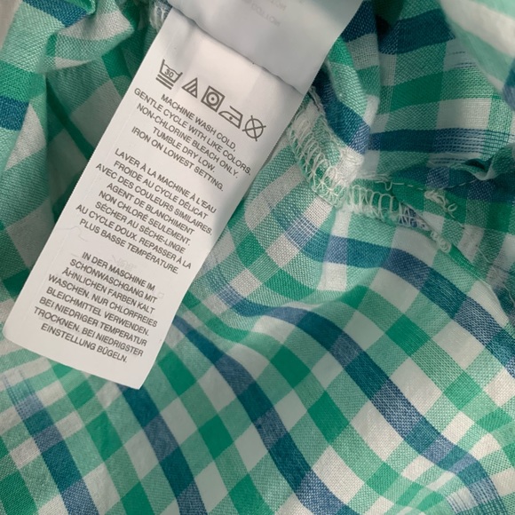J Crew's Gingham Ikat Popover Shirt Size 2 (NWT) - Picture 7 of 7